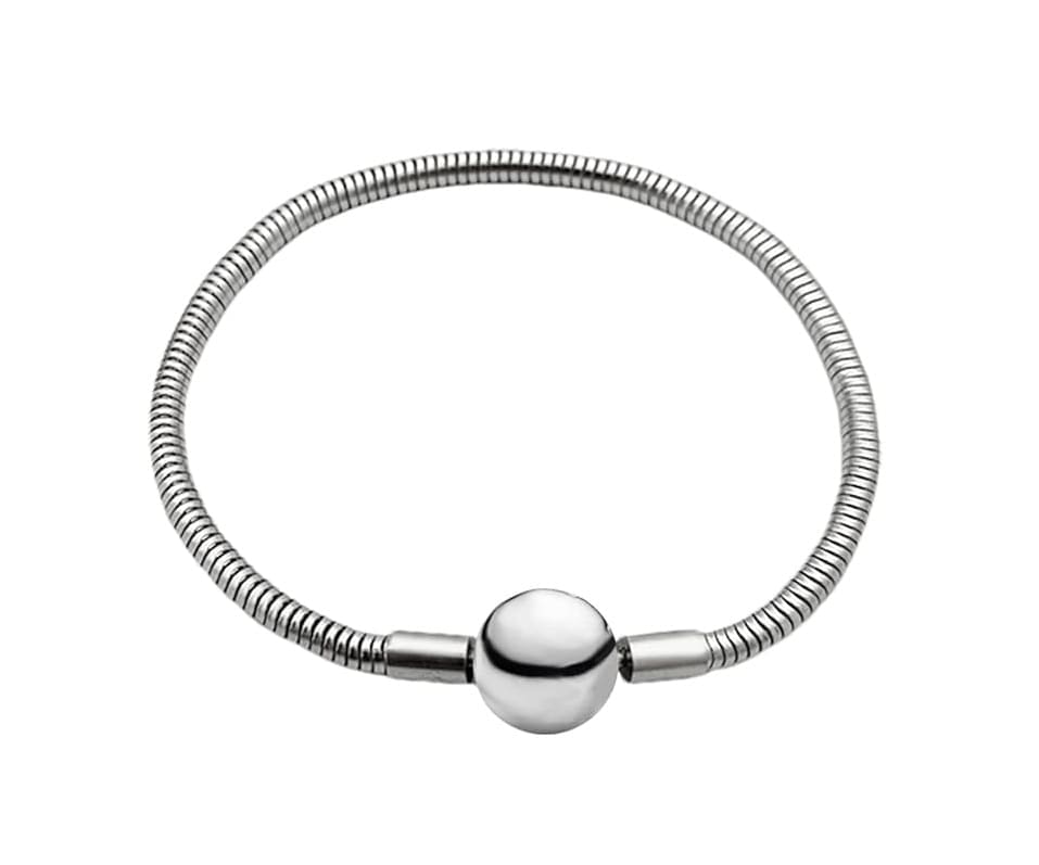 Brățară tip Pandora, cu argint, culoare silver