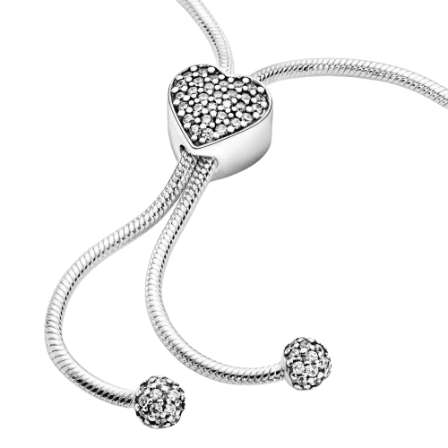 Brățară tip Pandora Moments ajustabila placata cu Argint - imagine 2