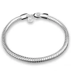 Brățară model Șarpe, placata cu argint, culoare silver