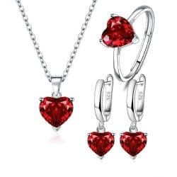 Set bijuterii, colier, cercei si inel, marca Diora,cu argint, 3 buc, culoare Multicolor