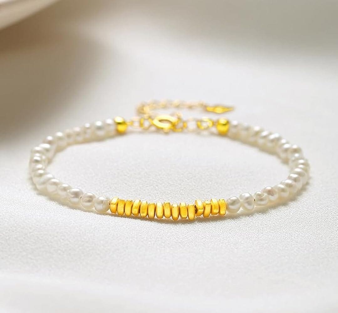 Brățară Reglabilă Diora, model „Golden Pearl” - imagine 5