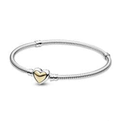 Brățară tip Pandora, Inimă cu Accente Aurii