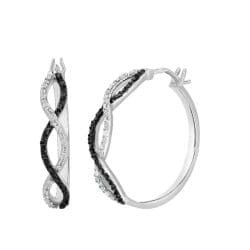 Cercei Black Clasic, marca Diora culoare Silver