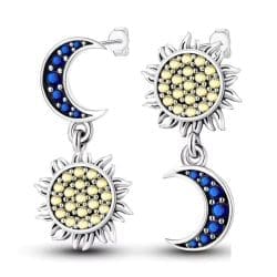 Cercei Diora Soare și Lună, cu Argint