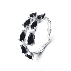 Inel Elegant Black Awn