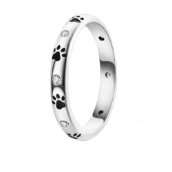 Inel Diora, model Pisicuță & Lăbuțe cu Pietre Strălucitoare, cu argint