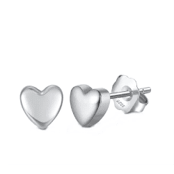 Cercei Diora Inimă cu argint, Silver