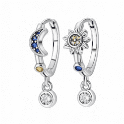 Cercei Diora Soare și Lună, cu Argint