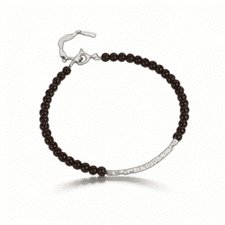 Brățară Reglabilă Diora, model „Geometric Beads”, culoare negru