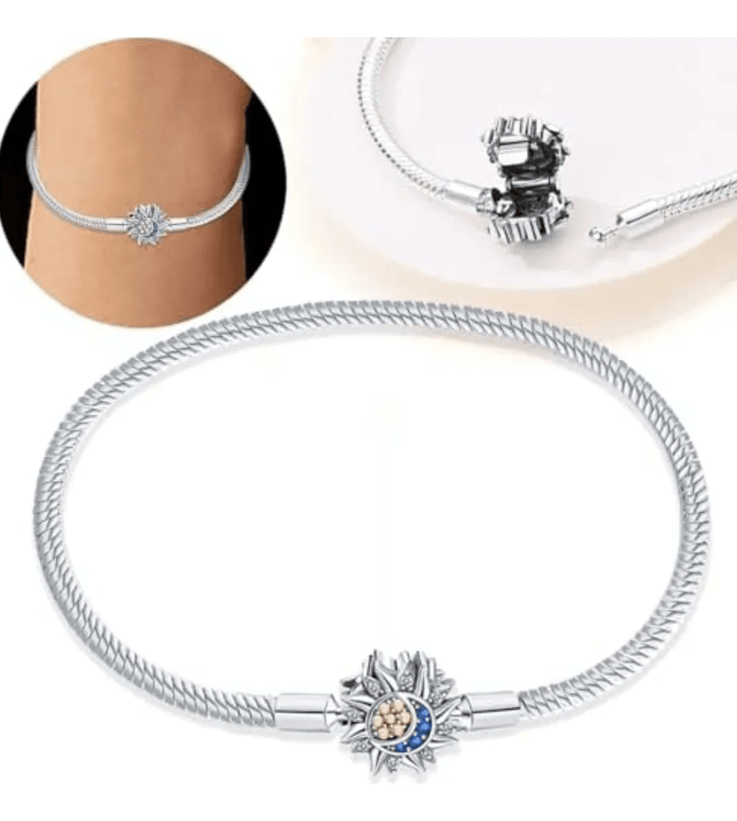 Brățară cu Talisman Soare si Lună, cu Argint - imagine 3
