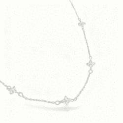 Brățară Delicată cu Pandantiv Floare, cu argint