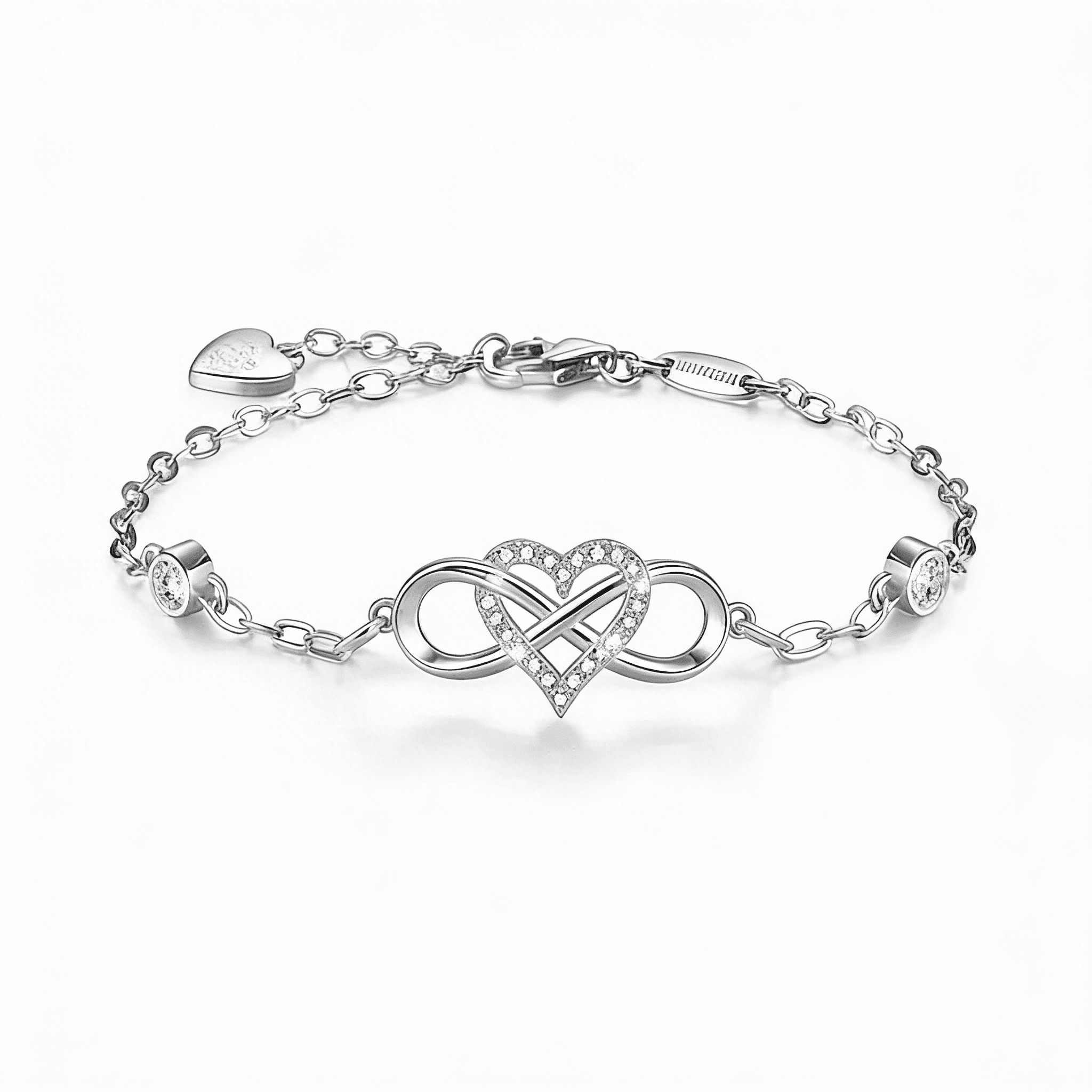 Brățară Infinity Heart, cu Argint - imagine 2