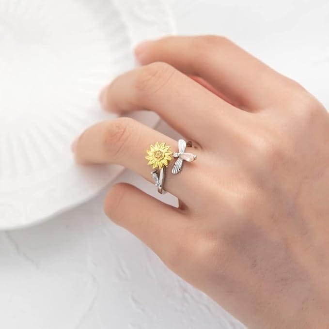 Colecția Diora de Inele reglabile „Spiritul Naturii”, placat cu Argint - imagine 9