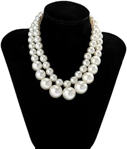 Set 2 Coliere Retro cu Perle Mari
