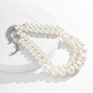 Set 2 Coliere Retro cu Perle Mari - imagine 3