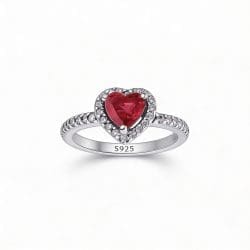 Inel Red Heart Silver cu Argint