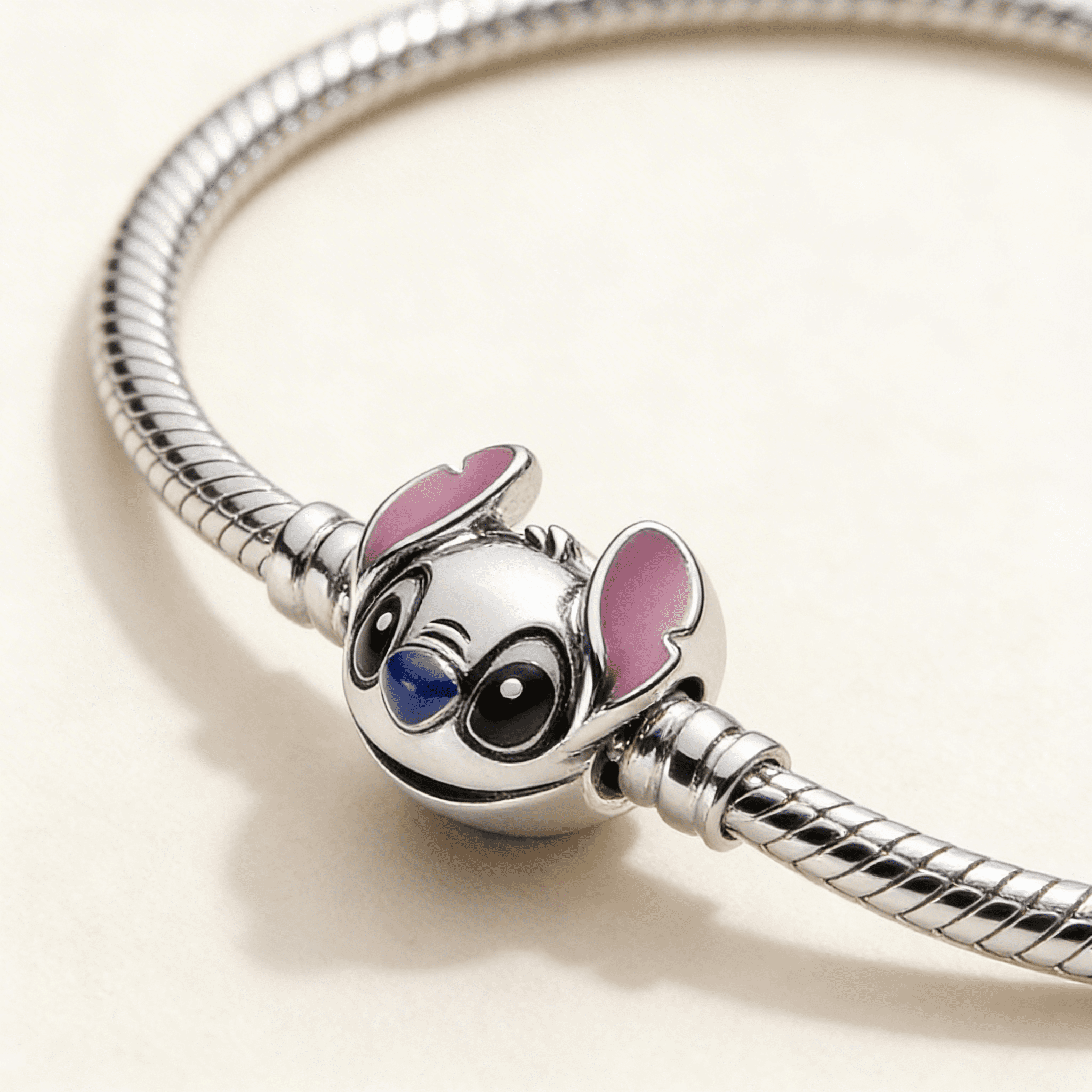 Brățară cu închizătoare Stitch, cu argint - imagine 3