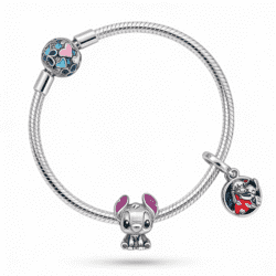 Set Brățară Stitch Love cu 2 Charmuri
