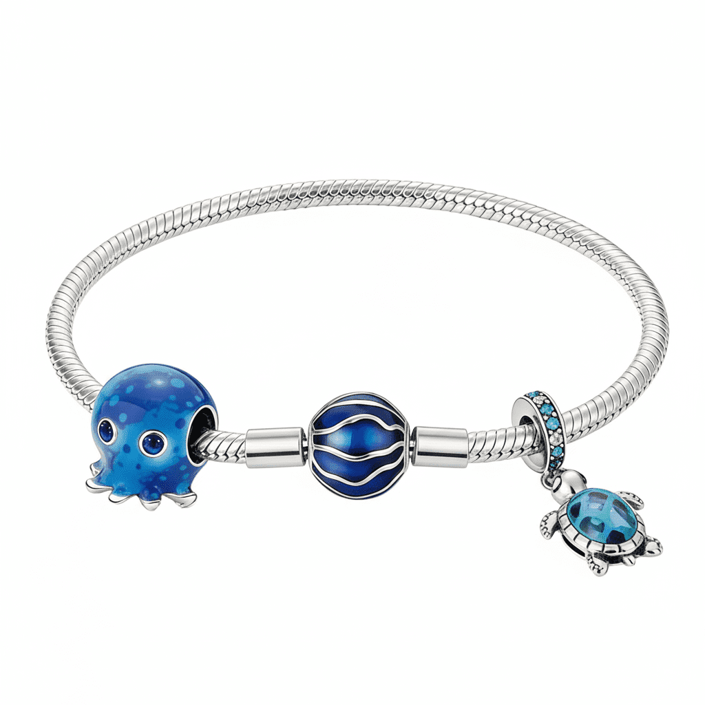 Set Brățară Ocean Love cu Detalii Turcoaz