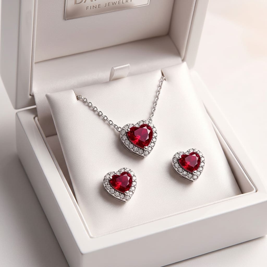 Set Red Seduction, cu argint - imagine 3