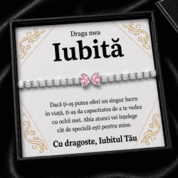 Brățară Elegantă cu Fundiță Roz – Cadou pentru Iubita Mea
