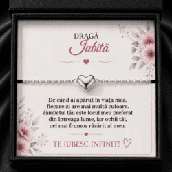 Brățară cu Inimioară „Dragă Iubită” – Zâmbetul Tău, Locul Meu Preferat