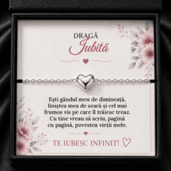 Brățară cu Inimioară „Dragă Iubită” – Gândul Meu de Dimineață