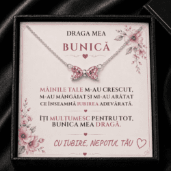 Cadou Bunică de la Nepot – Colier cu Fundiță, Mâinile Tale