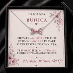 Cadou Bunică de la Nepot – Colier cu Fundiță, Copilărie Fericită