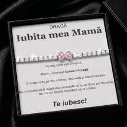 Cadou Iubita mea Mamă, brățară cu fundiță