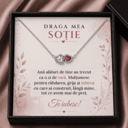 Brățară cu Inimioară „Draga Mea Soție” – Ani Ca o Zi de Vară