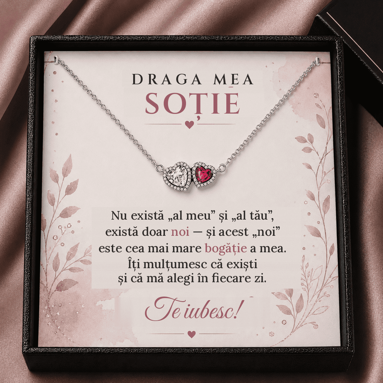 Brățară cu Inimioară „Draga Mea Soție” – Noi, Bogăția Mea