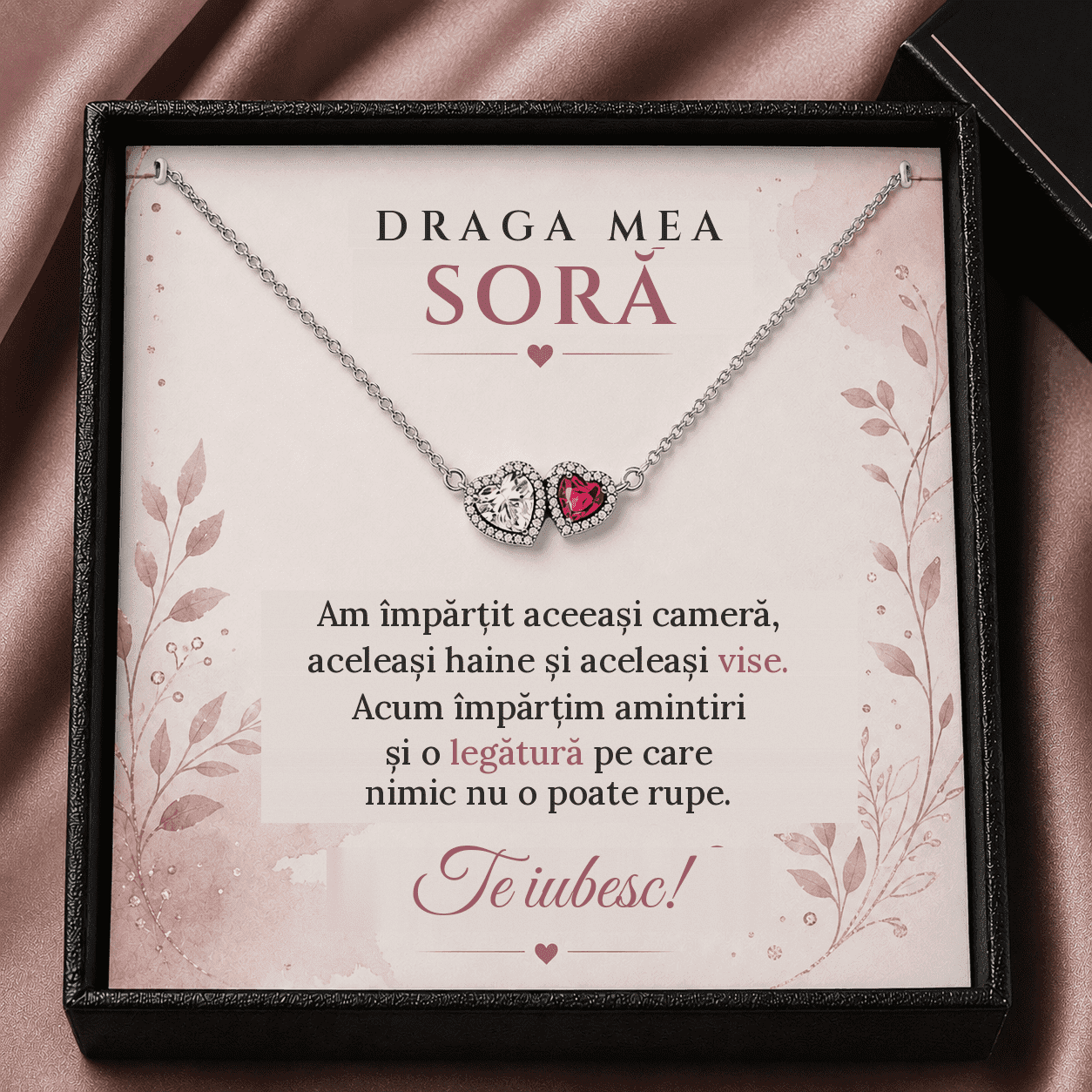 Brățară cu Inimioară „Draga Mea Soră” – Aceleași Vise