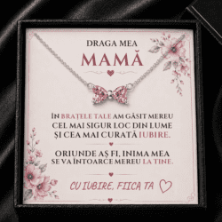 Cadou Mamă de la Fiică – Colier cu Fundiță, Cel Mai Sigur Loc
