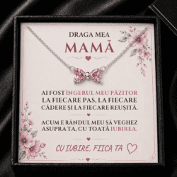 Cadou Mamă de la Fiică – Colier cu Fundiță, Îngerul Meu Păzitor