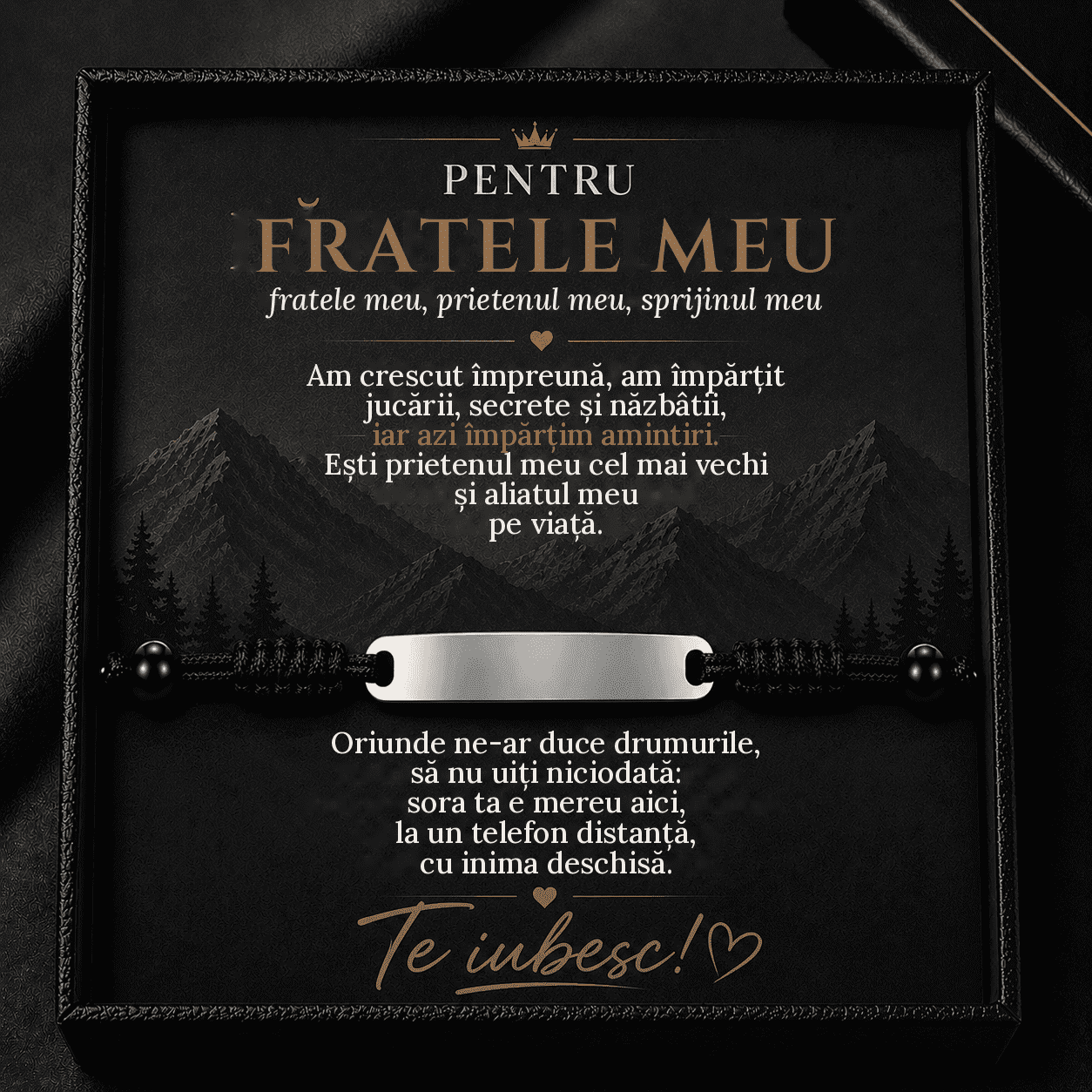 Brățară pentru Fratele Meu – Aliatul Meu pe Viață, Cadou de la Soră
