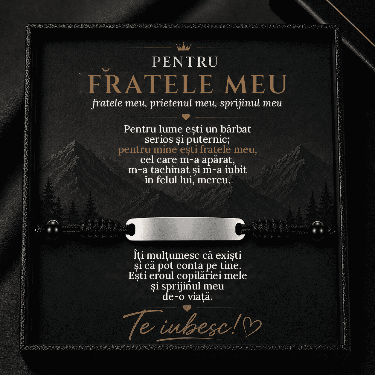 Brățară pentru Fratele Meu – Eroul Copilăriei Mele, Cadou de la Soră