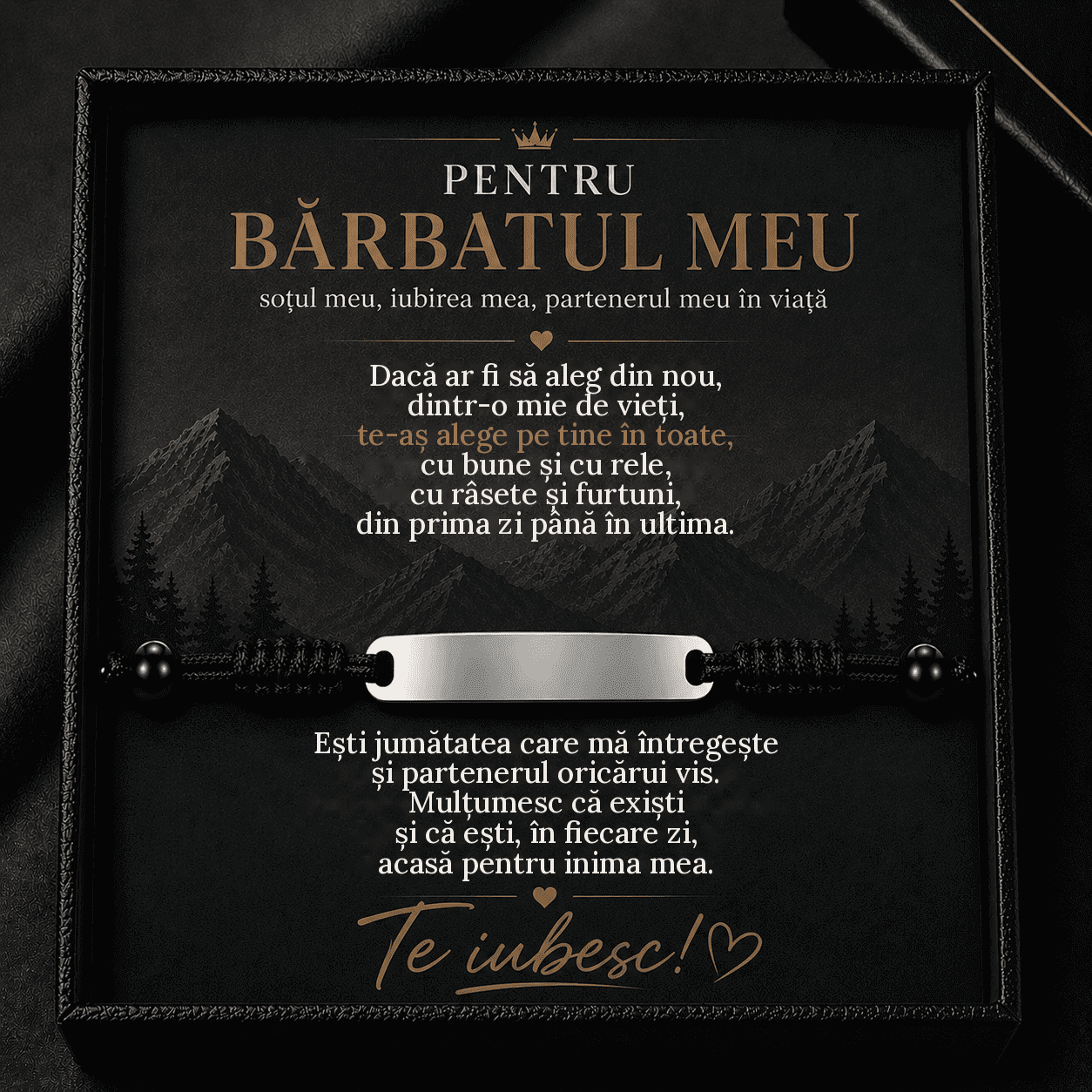Brățară pentru Soțul Meu – Te-aș Alege Într-o Mie de Vieți