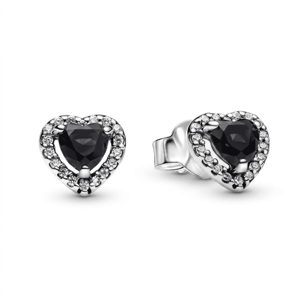 Cercei Diora Midnight Heart cu Zirconii Strălucitoare