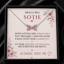 Cadou Soție de la Soț – Colier cu Fundiță, Pentru Totdeauna