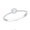 Inel Solitaire din argint 925, cu pietre rafinat